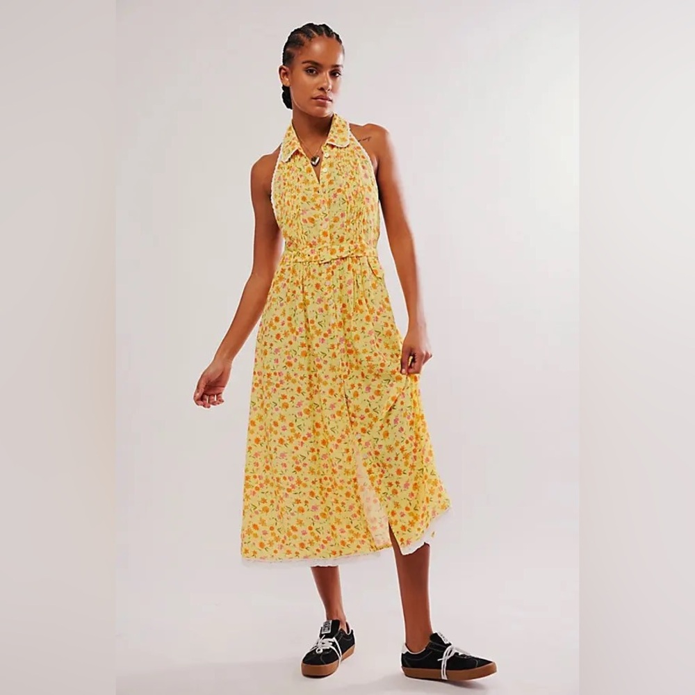 69. NWT Free People Slice Of Life Midi Dress